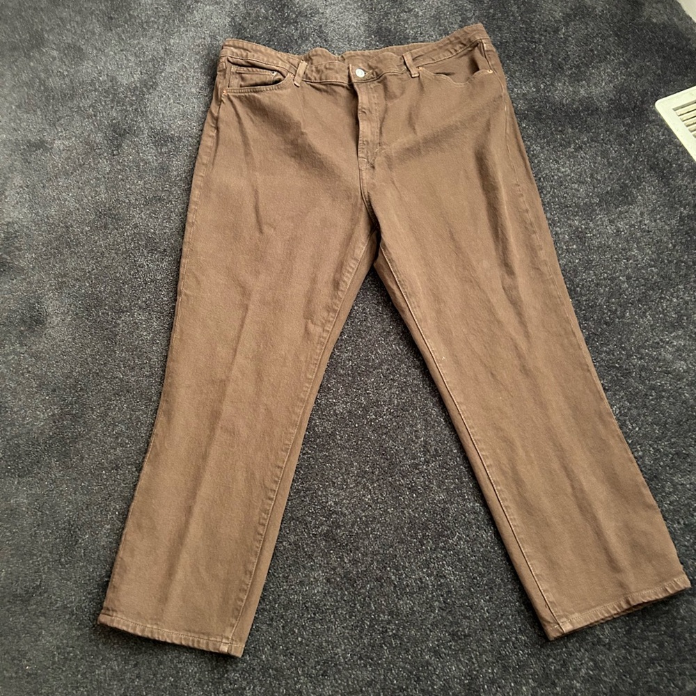 H&M dark brown Straight Leg Jeans